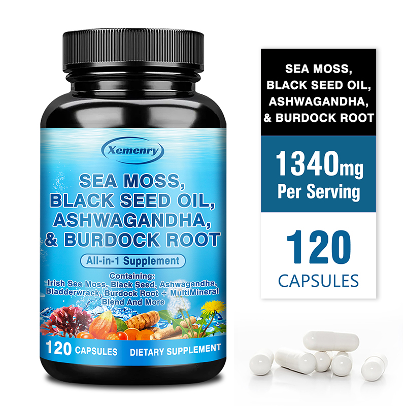 Black Seed Oil Capsule - طحالب البحر، زيت الحبة السوداء، الأشواغاندا