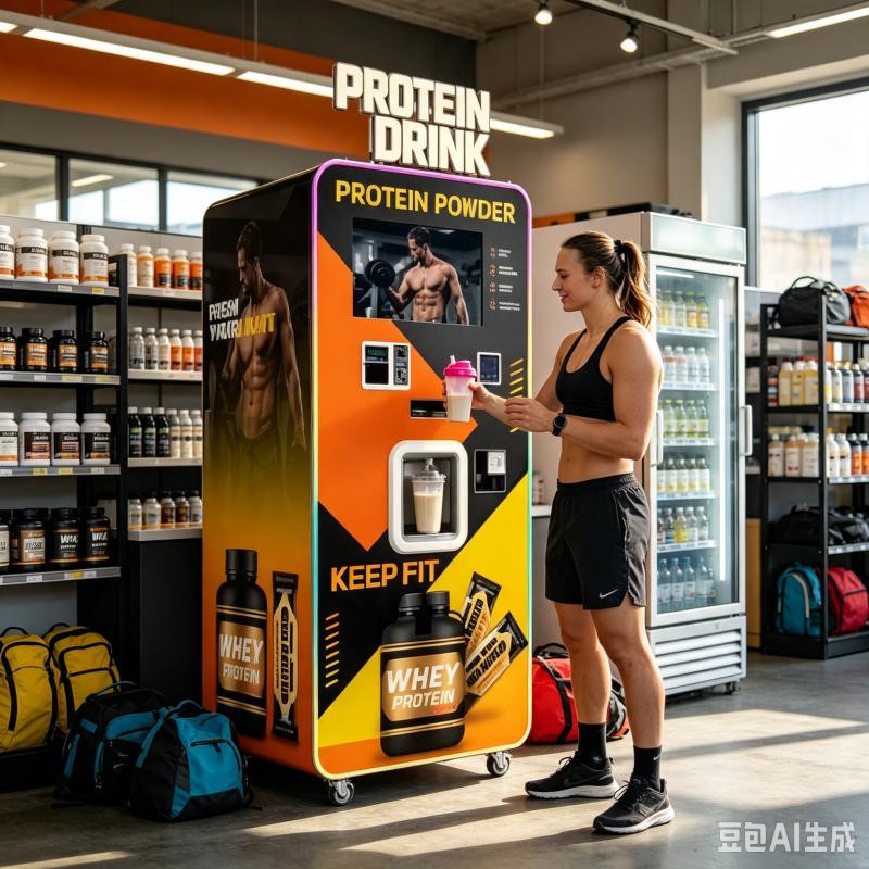 Nutrition Fitness Club - آلة بيع مشروبات البروتين الأوتوماتيكية مع
