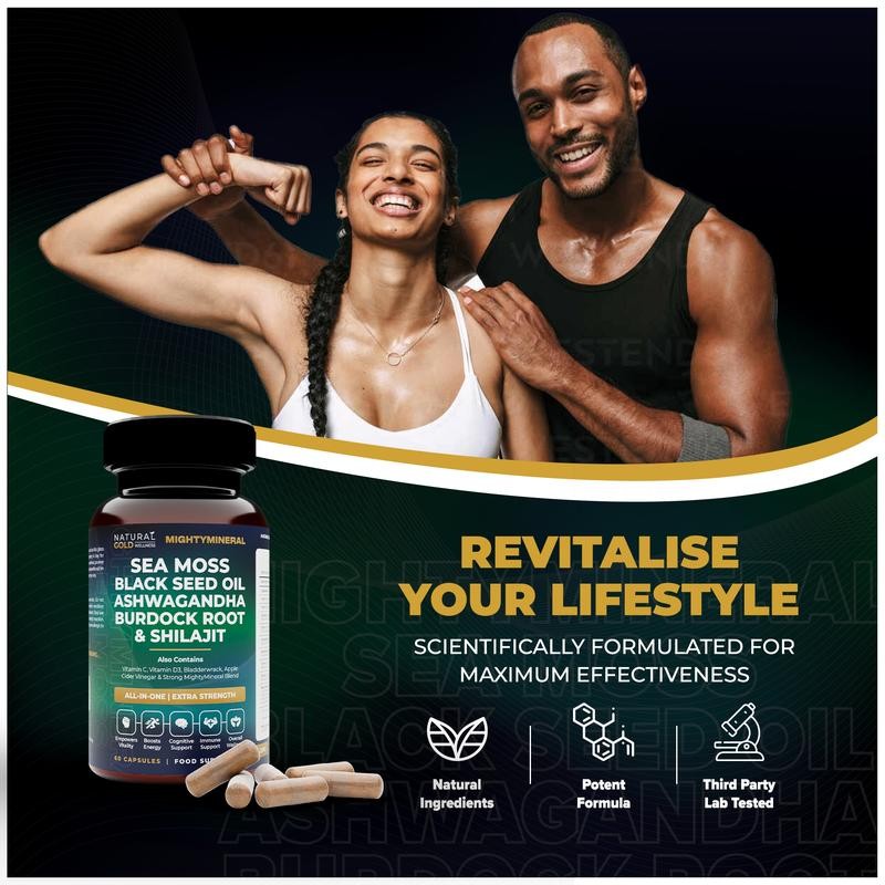 Black Seed Oil Capsule - زيت البذور السوداء، شلاجيت، طحلب البحر،