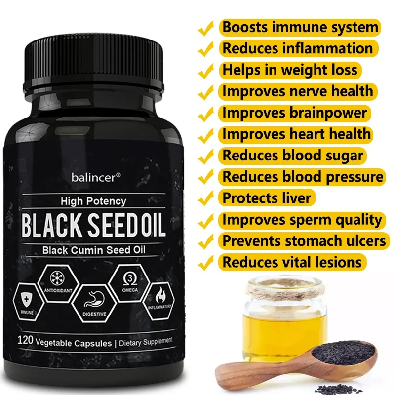 زيت بذور الكمون الأسود ، يدعم  - مراجعة Black Seed Oil Capsule وسعره