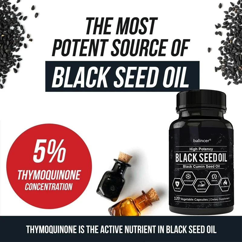 زيت بذور الكمون الأسود ، يدعم  - مراجعة Black Seed Oil Capsule وسعره