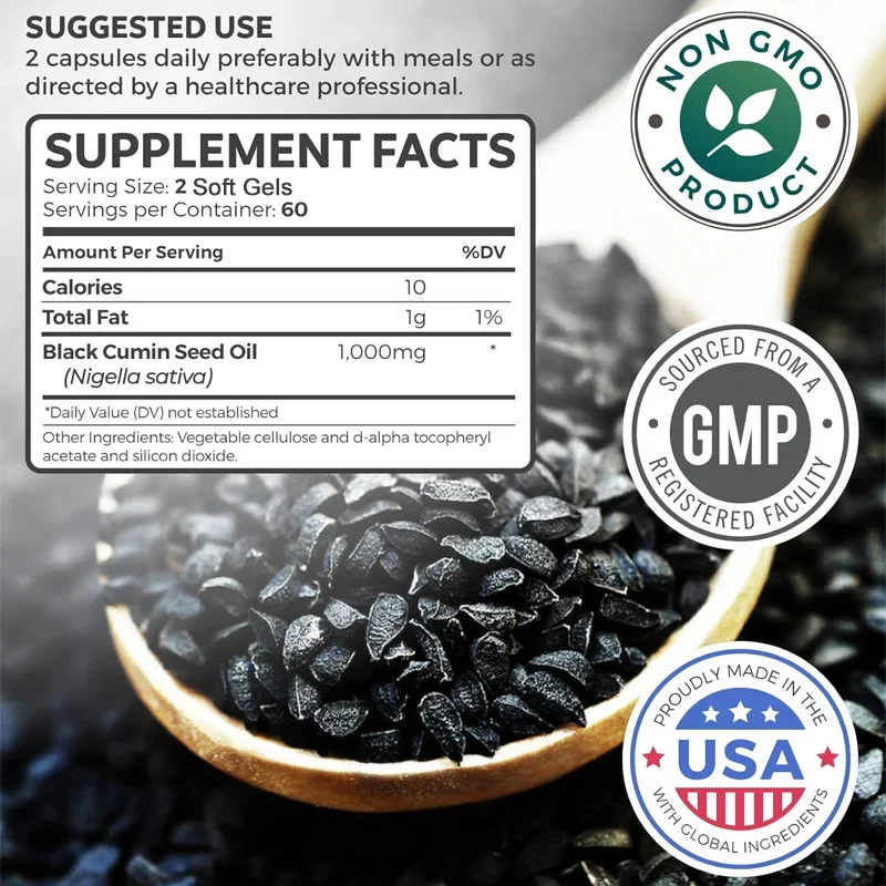 كبسولات زيت البذور السوداء - ت - مراجعة Black Seed Oil Capsule وسعره