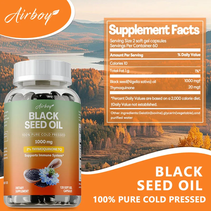كبسولات زيت البذور السوداء - ت - مراجعة Black Seed Oil Capsule وسعره